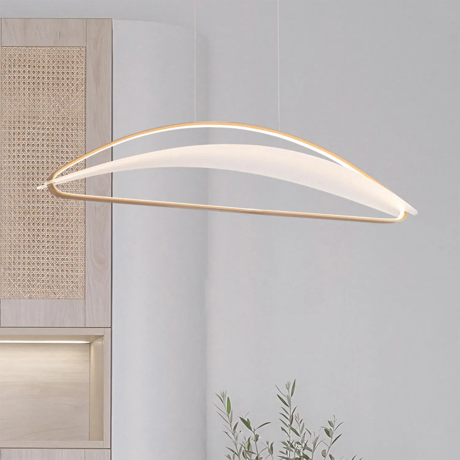LAMPA SUFITOWA WISZĄCA LED G124-CP Złota 6