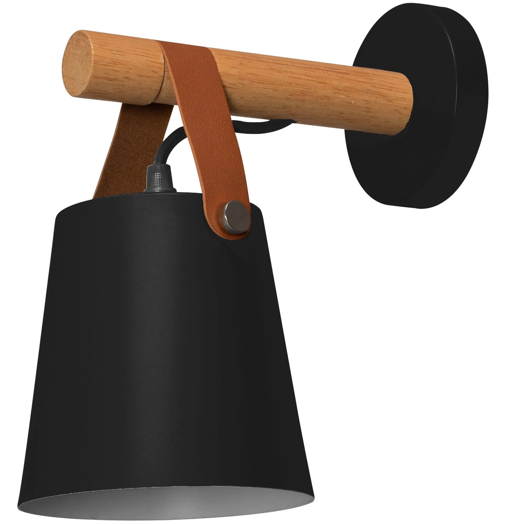 Lampa Kinkiet Ścienny Metalowy Z Paskiem APP466-1W Czarna 6