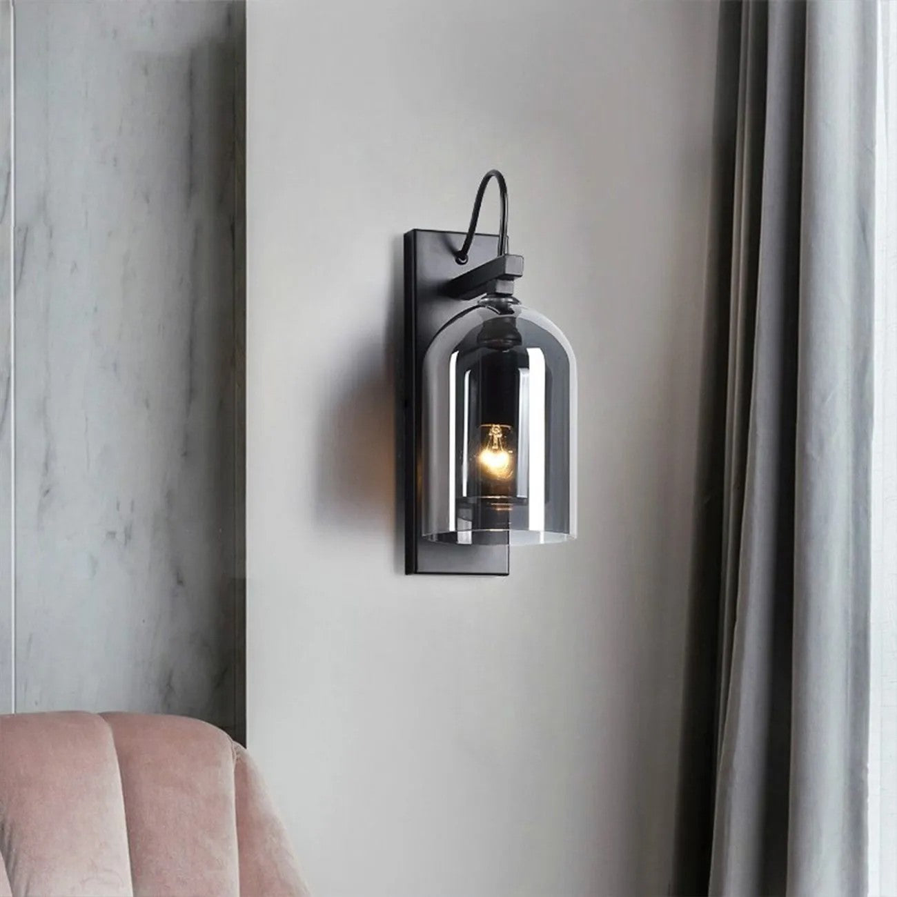LAMPA ŚCIENNA KINKIET APP1207-1W Czarny 6