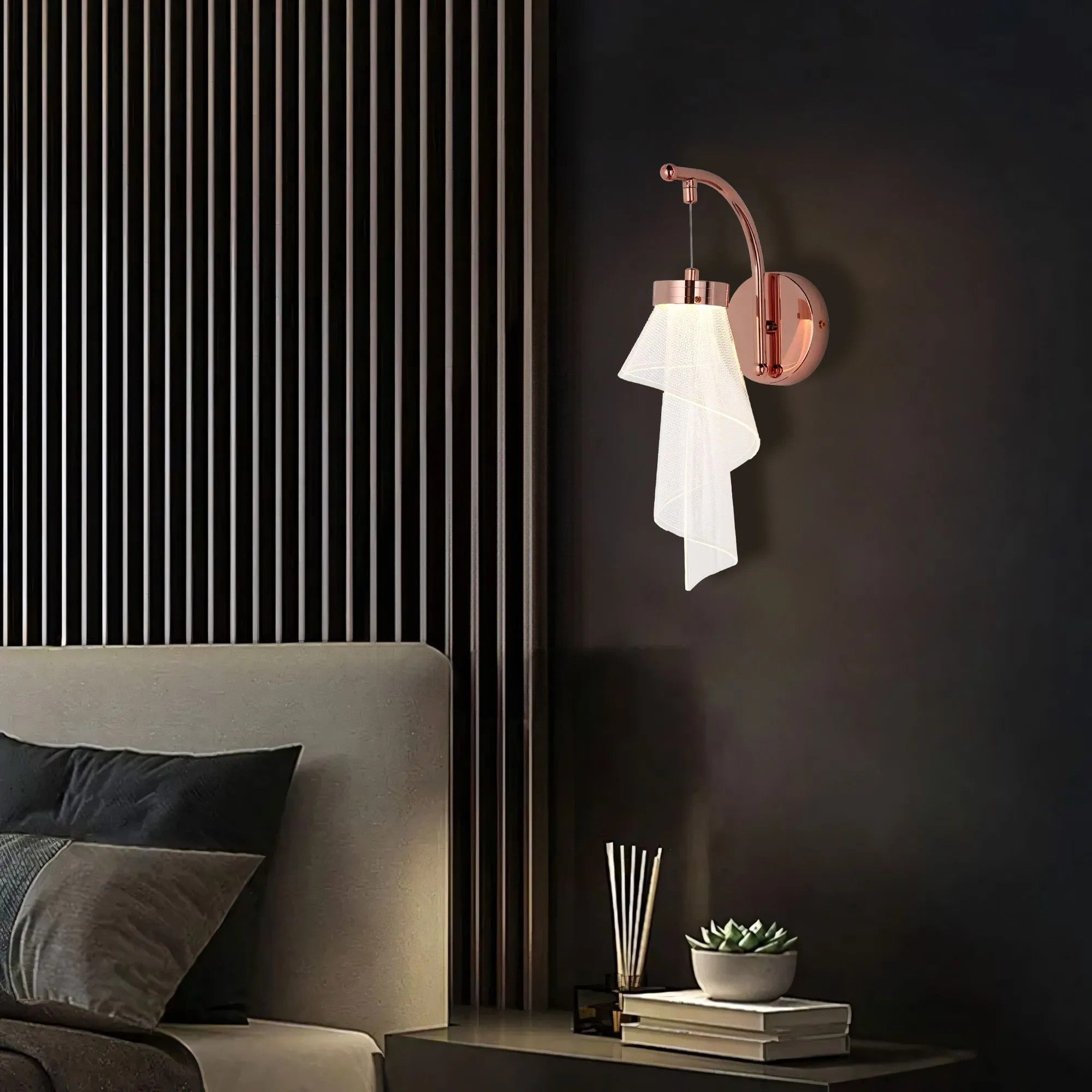 LAMPA ŚCIENNA KINKIET APP1766-1W RÓŻOWE ZŁOTO 6