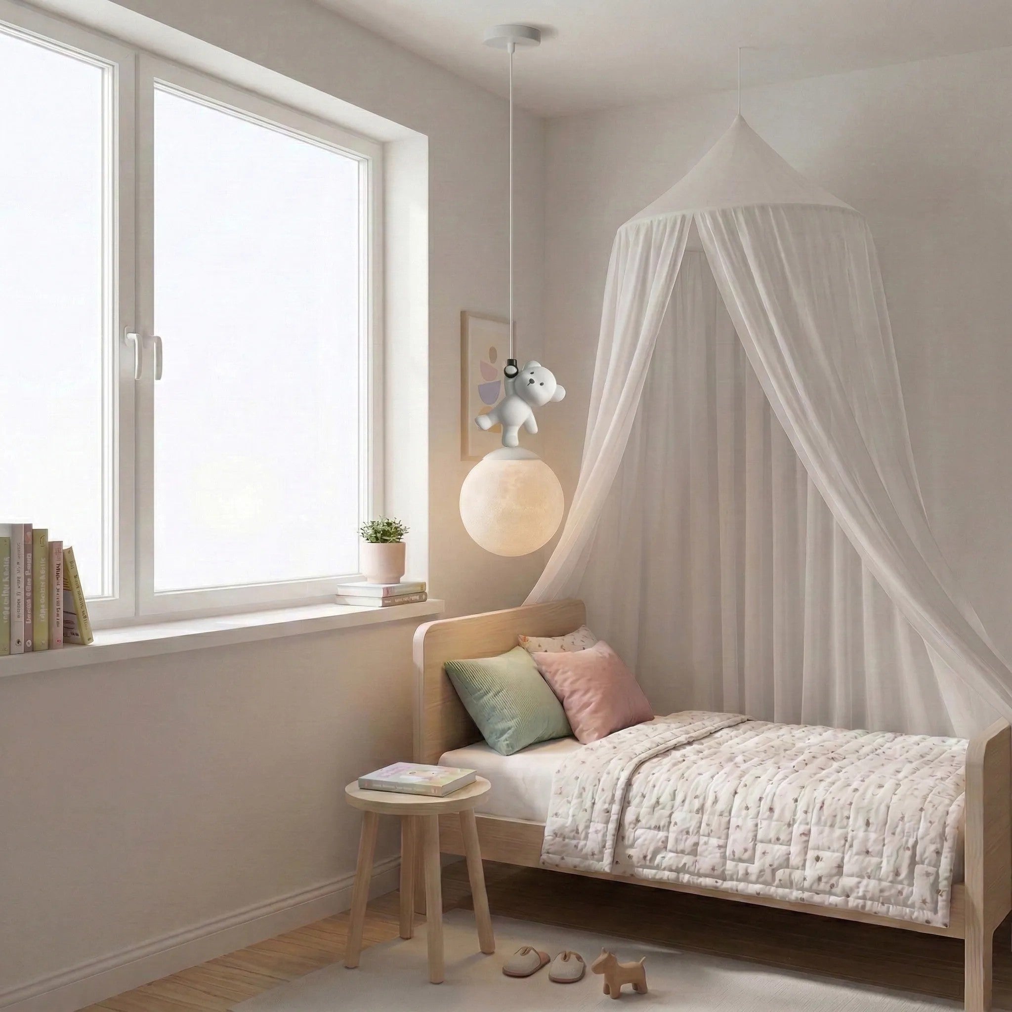 LAMPA SUFITOWA WISZĄCA MIŚ STOJĄCY NA KSIĘŻYCU G166-1CP 6