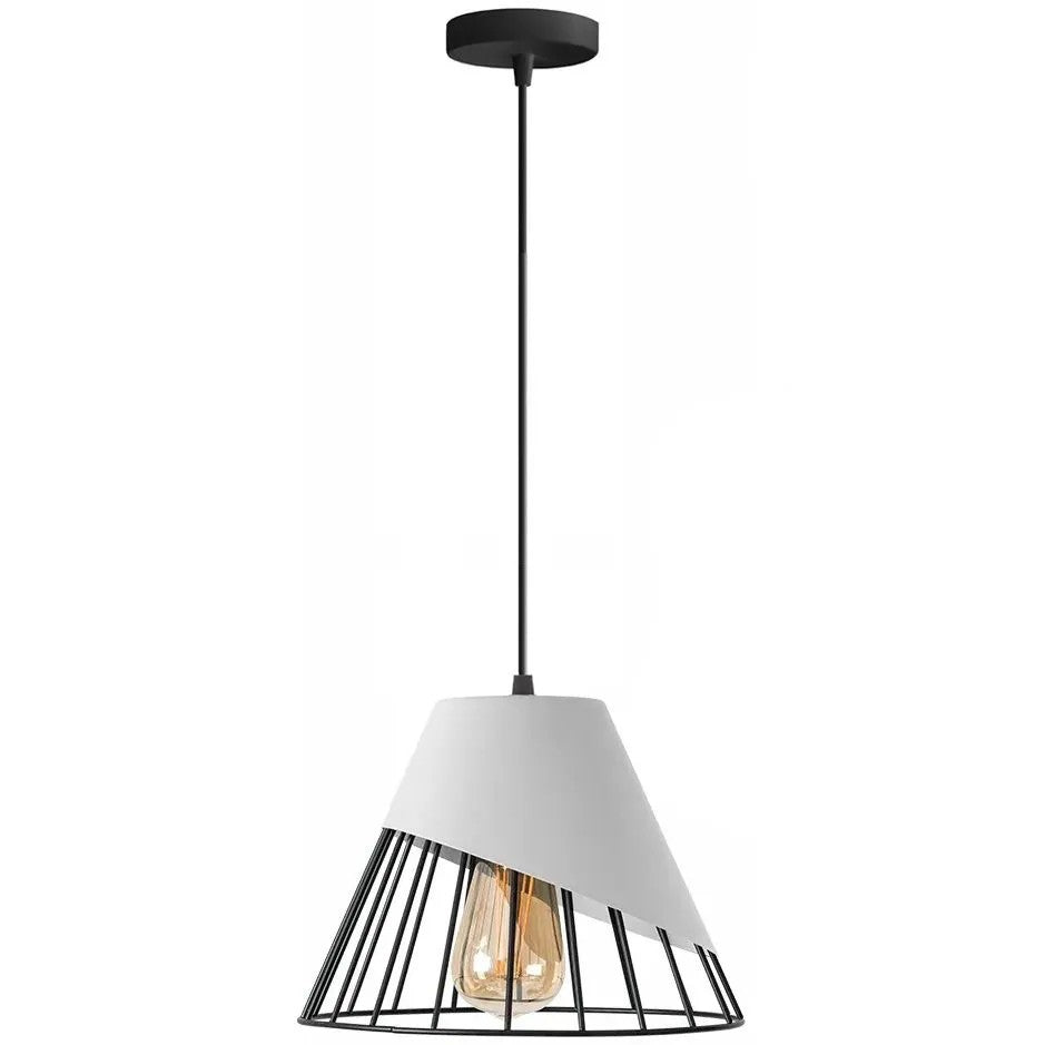 LAMPA SUFITOWA WISZĄCA KLOSZ METAL APP228-1CP BIAŁA 6