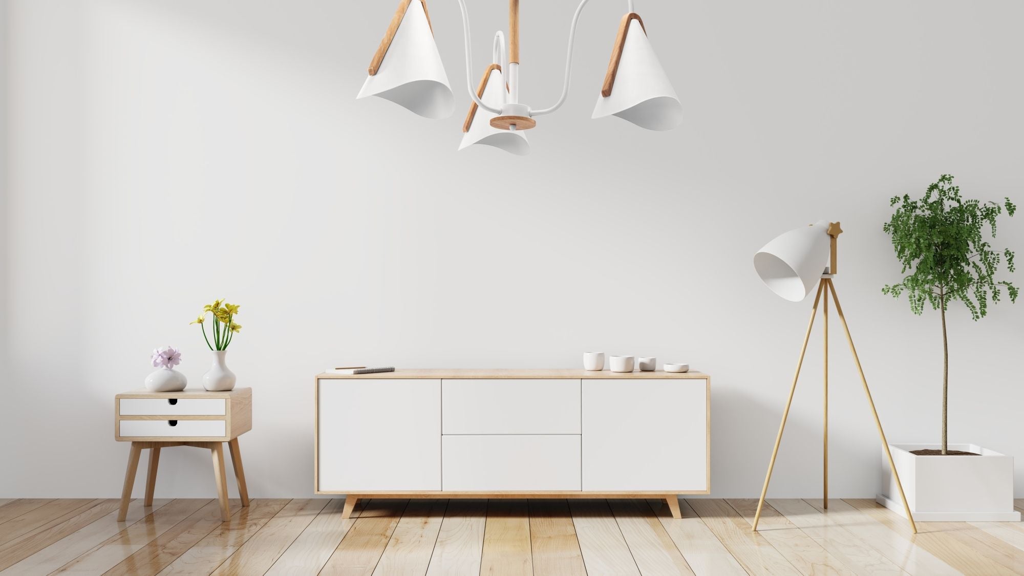 Lampa Sufitowa Skandynawska Trójramienna APP604-3C Biała
