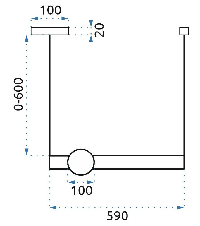 Lampa Sufitowa Wisząca Długa LED  APP477-CP Złota