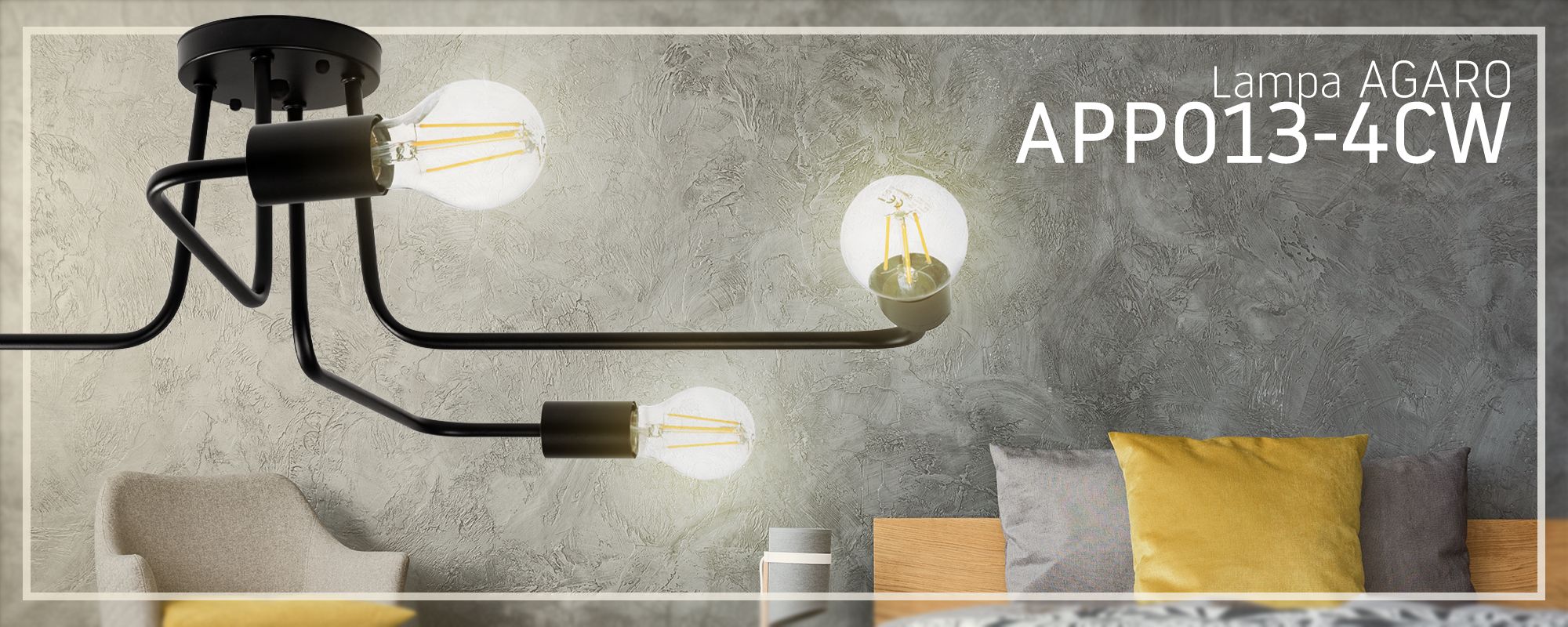Lampa sufitowa/ścienna pająk Agaro 4