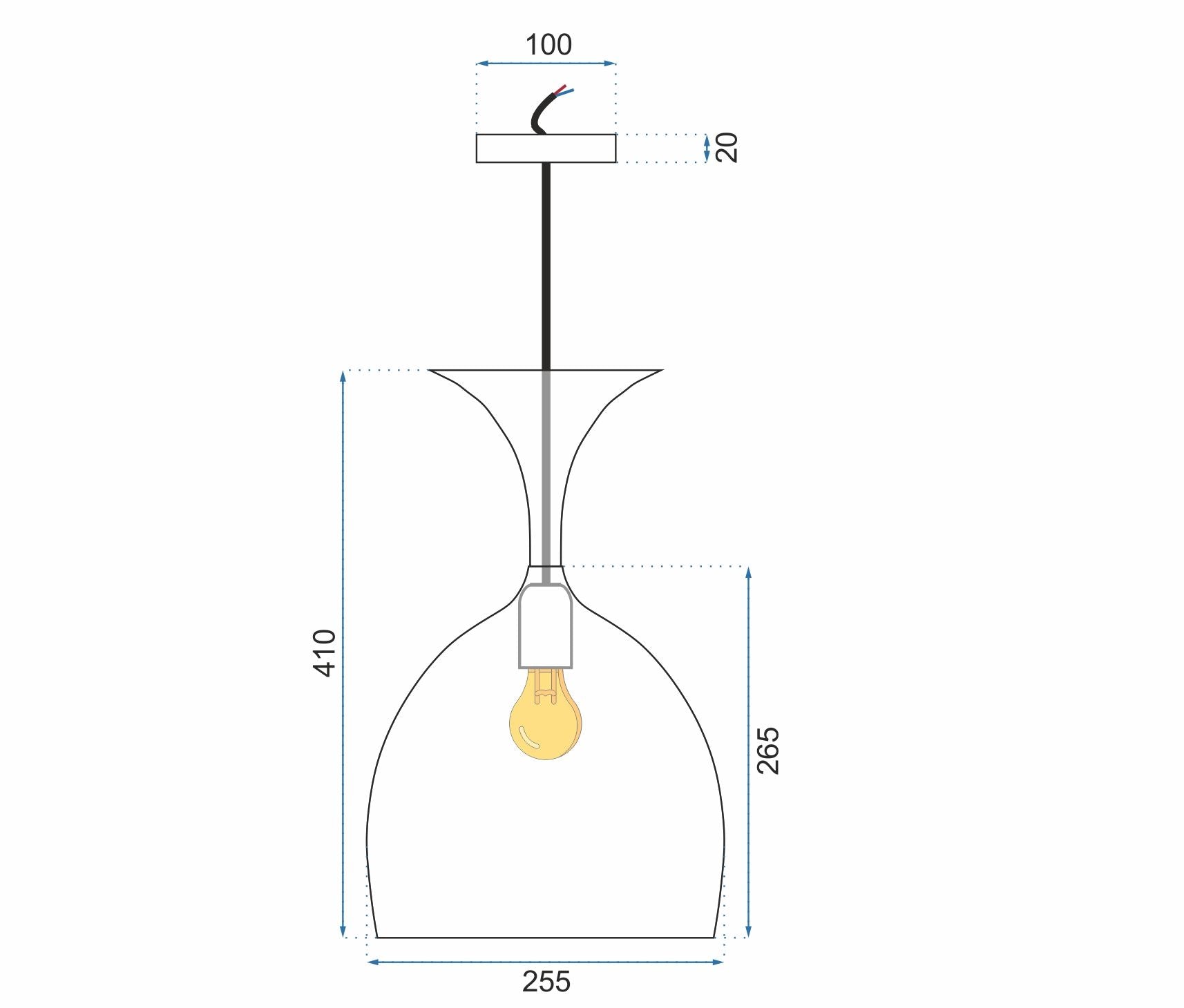 Lampa Sufitowa Wisząca App291-1cp Biała