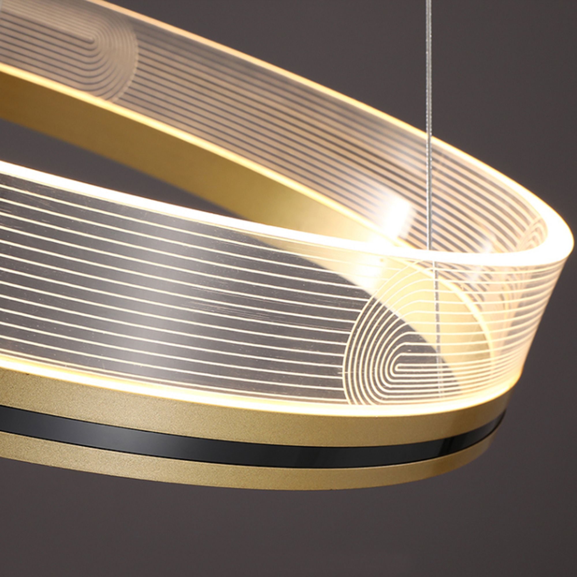 Lampa Wisząca APP1190-CP Złota 60cm