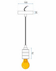 Lampa sufitowa wisząca LUMO APP006-1CP Różowe Złoto