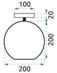 Lampa wisząca szklana Lustrzana z kryształami APP599-1C