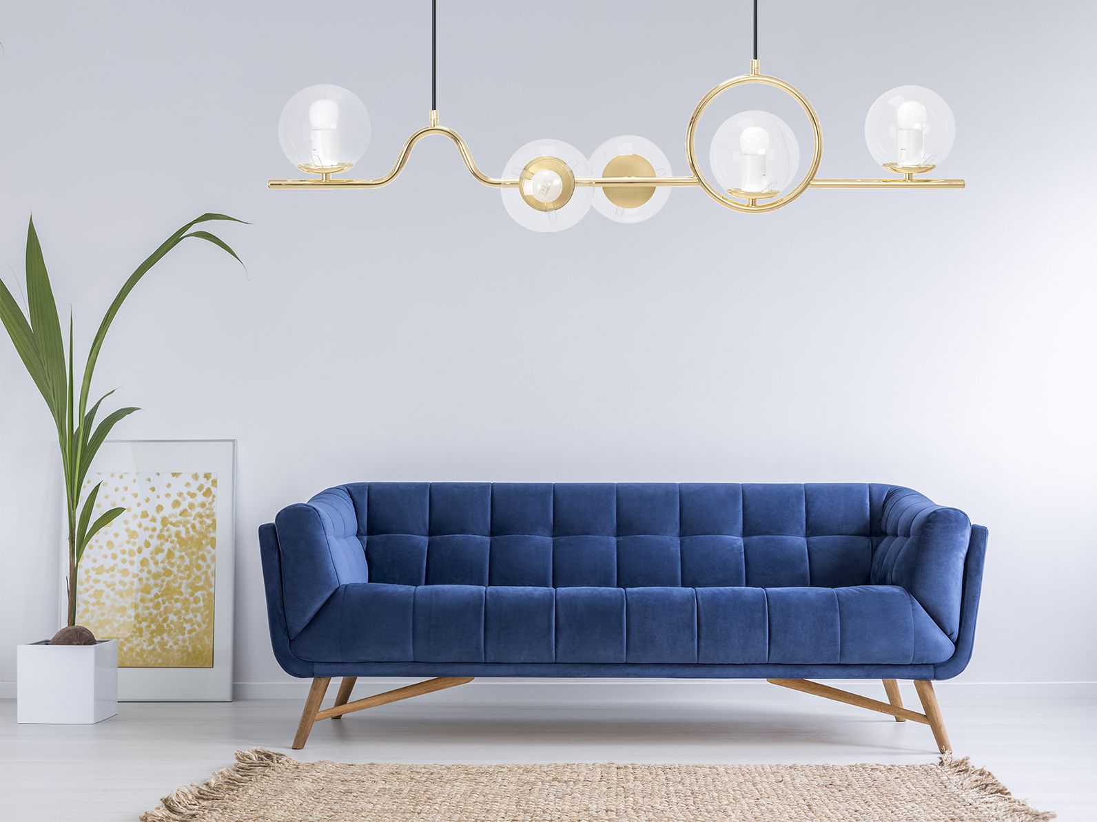 Lampa Wisząca APP1023-5CP Złota