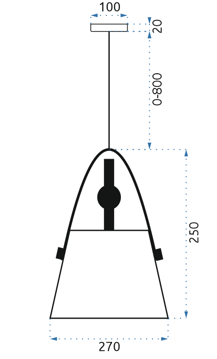 Lampa sufitowa BUFFO Czarna