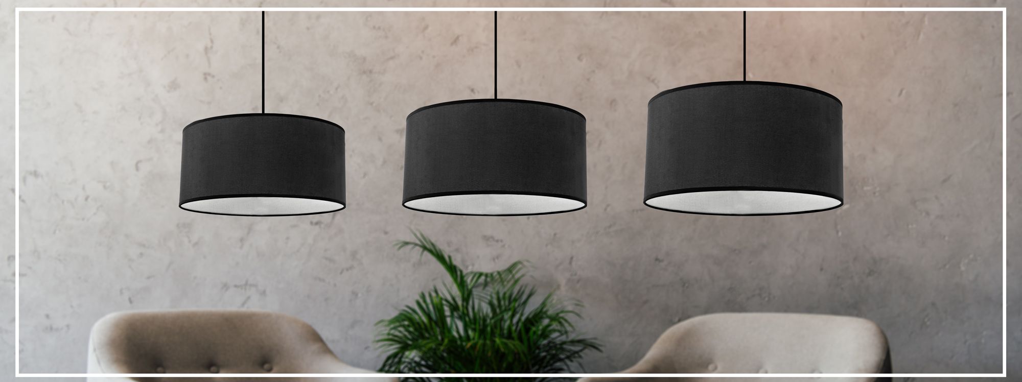 Lampa Wisząca  36cm APP622-1CP Czarna