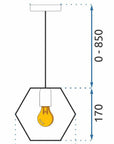 Lampa Wisząca APP1131-1CP Czarno złota
