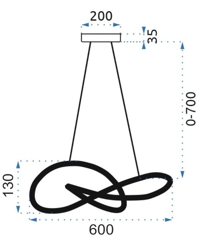 Lampa sufitowa nowoczesna LED + PILOT APP815-CP Node  Złota