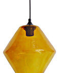 Lampa wisząca pomarańczowa szklany klosz romb 60W E27 Bremen Candellux 31-36223-Z