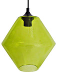 Lampa wisząca zielona szklany klosz romb 1xE27 Bremen 31-36353-Z