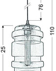 Lampa wisząca sufitowa szklana bursztynowa 60W E27 Decorado Candellux 31-36643-Z