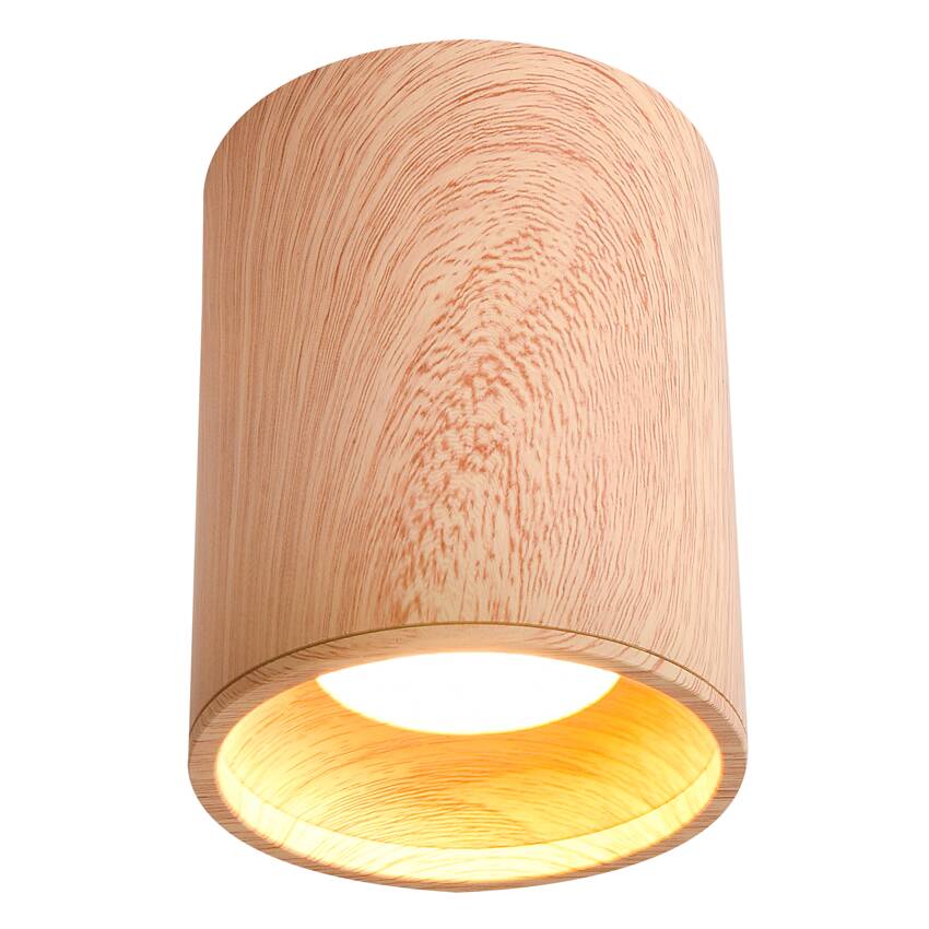 Lampa sufitowa drewniana 7,9x10cm 1xGU10 Tuba 2277165