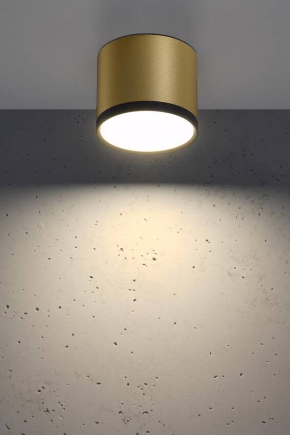 Lampa tuba sufitowa LED 9W złota 8,8x7,5cm 2275956