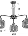 Lampa wisząca chromowa klosz z koszykiem 3x40W Ray Candellux 33-67074