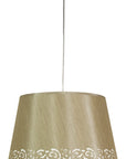 Lampa wisząca beżowa tkany abażur ze wzorem 60W E27 Kaszmir Candellux 31-21120