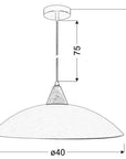 Lampa wisząca szara szklany klosz 60W E27 Brisal Candellux 31-66084