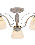 Lampa sufitowa biało-złota szklany klosz 3x60W E27 Fanetta Candellux 33-78056