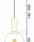 Lampa Sufitowa Wisząca Szklana Metalowa  APP474-1CP Złota