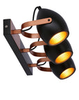 Lampa czarno-miedziana regulowana spot E14 3x40W Anica 93-82589