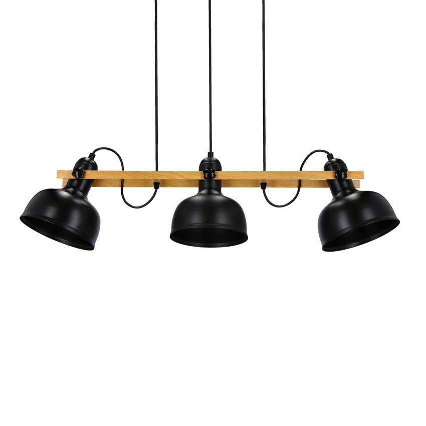 Lampa wisząca regulowana czarna 3x40W E27 loft Reno 33-79060