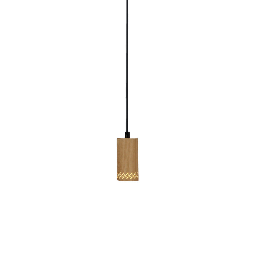 Lampa wisząca drewniana oprawa 1xGU10 10cm Tubo 31-78568