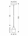 Zawiesie metalowe złote E27 100cm 31-05519