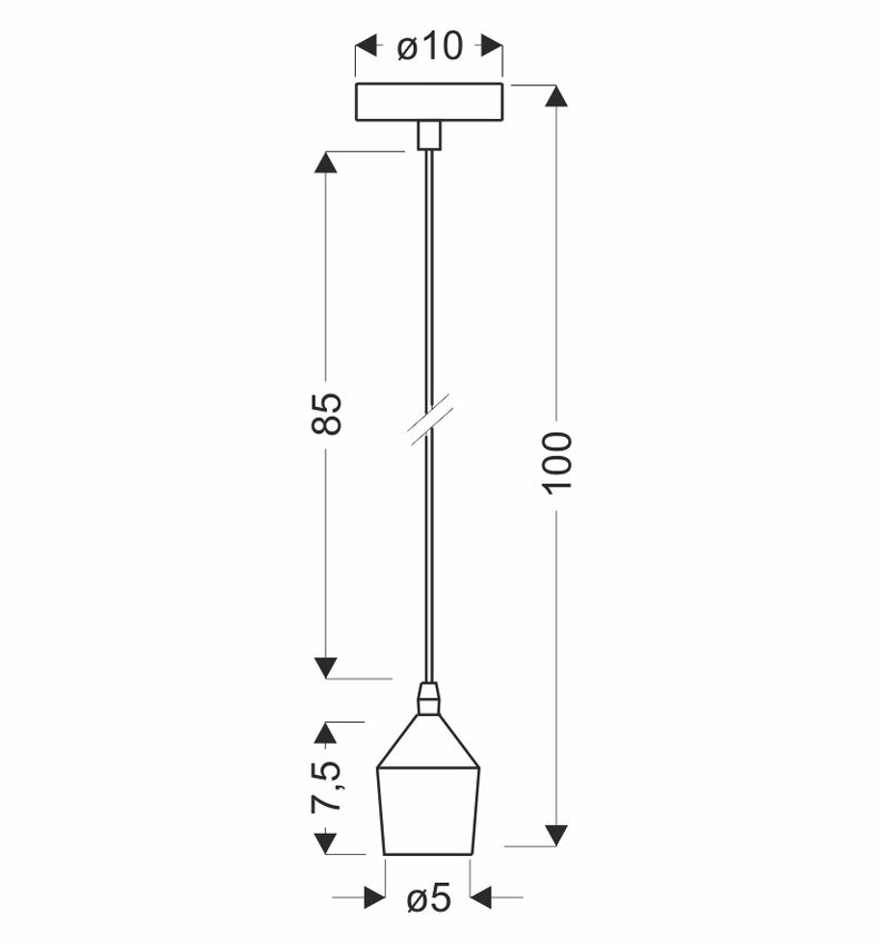 Zawiesie metalowe złote E27 100cm 31-05519