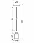 Zawiesie metalowe chrom/czarne lampa wisząca E27 31-05472