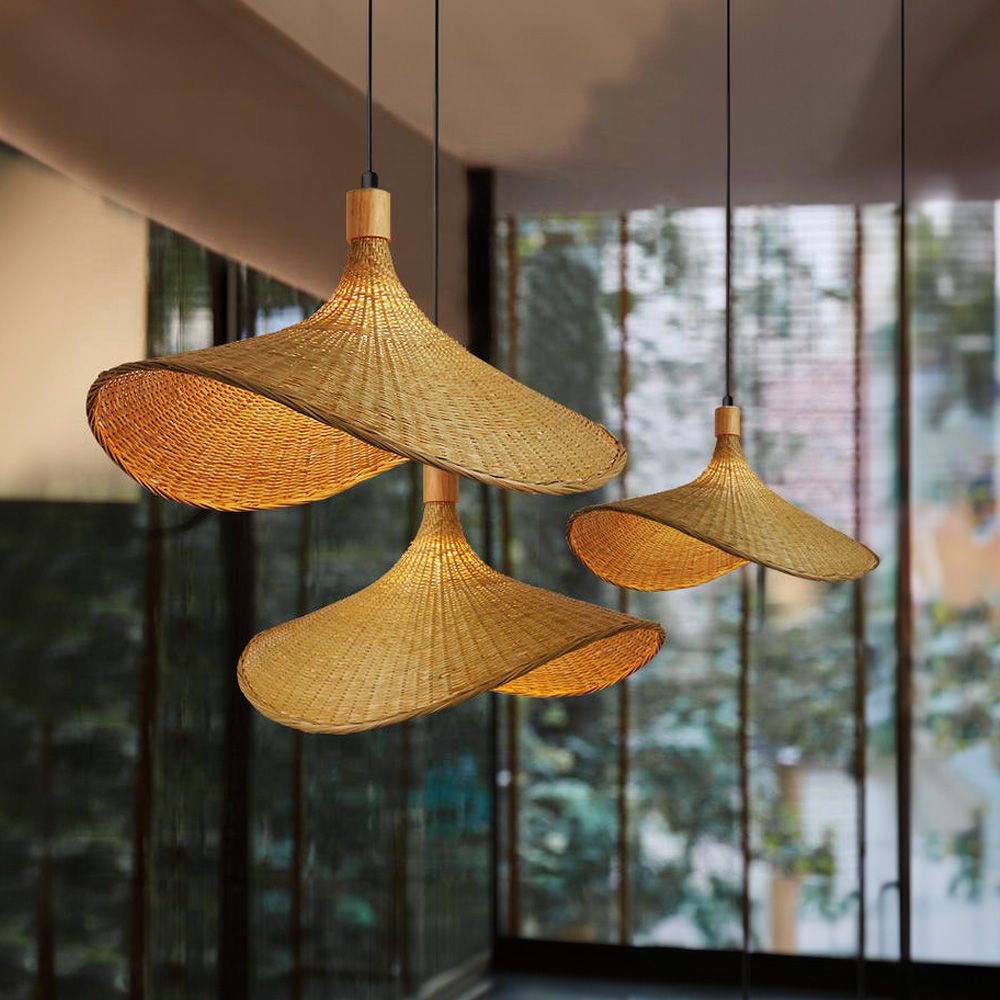 Lampa Wisząca Bambusowa APP1642-1CP 30cm 8
