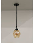 Lampa wisząca szklana czarno/brązowa Aspa 31-00583