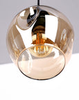 Lampa wisząca szklana czarno/brązowa 3xE27 Aspa 33-00606
