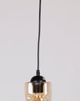 Lampa wisząca szklana czarna/bursztynowa Felis 31-00156