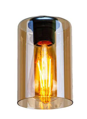 Klosz szklany brązowy E27 do lampy Bistro 71-03652