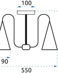 Lampa Sufitowa Skandynawska Trójramienna APP605-3C Czarna