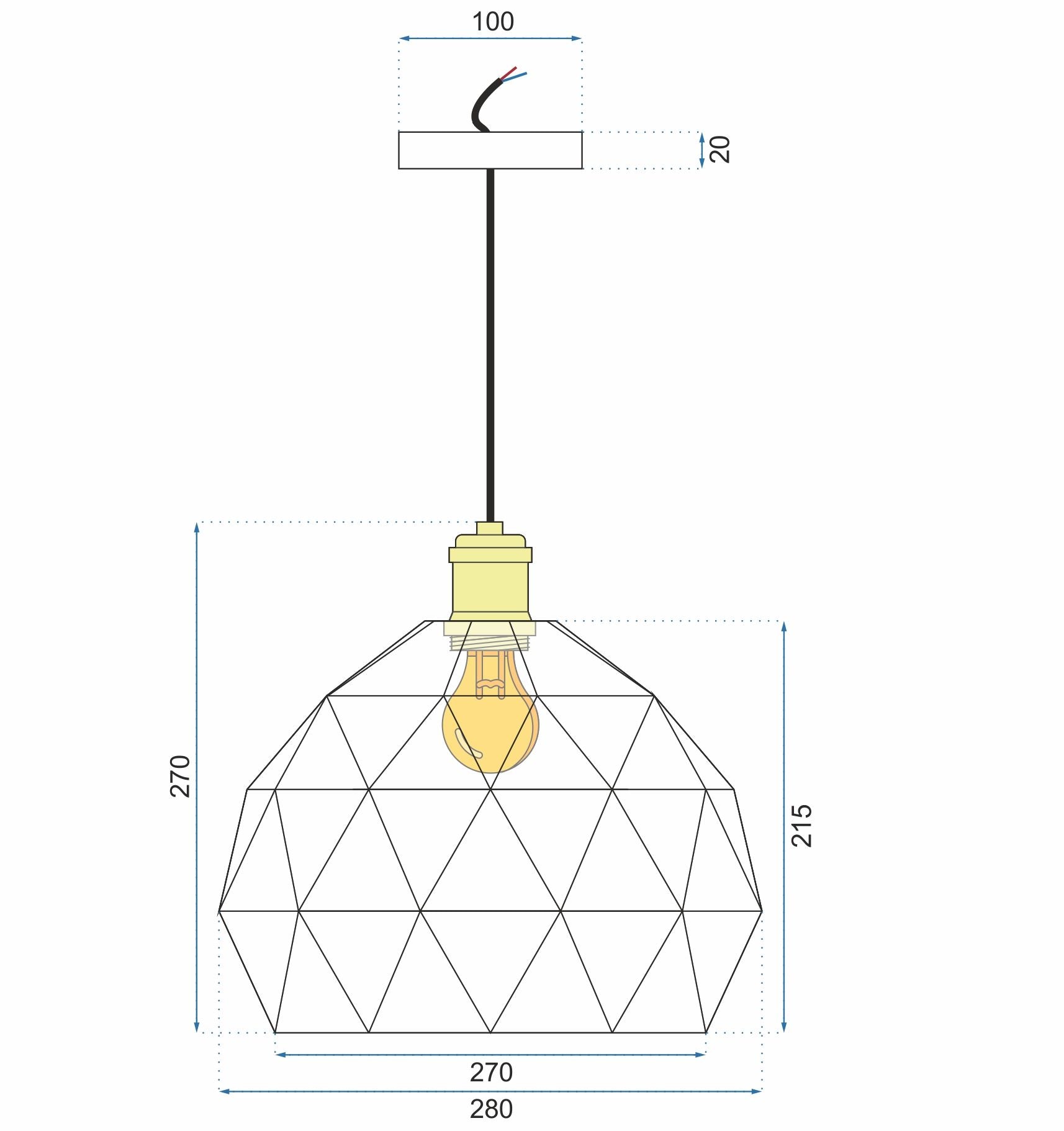 Lampa Sufitowa Wisząca Industrial Loft APP249 Biała