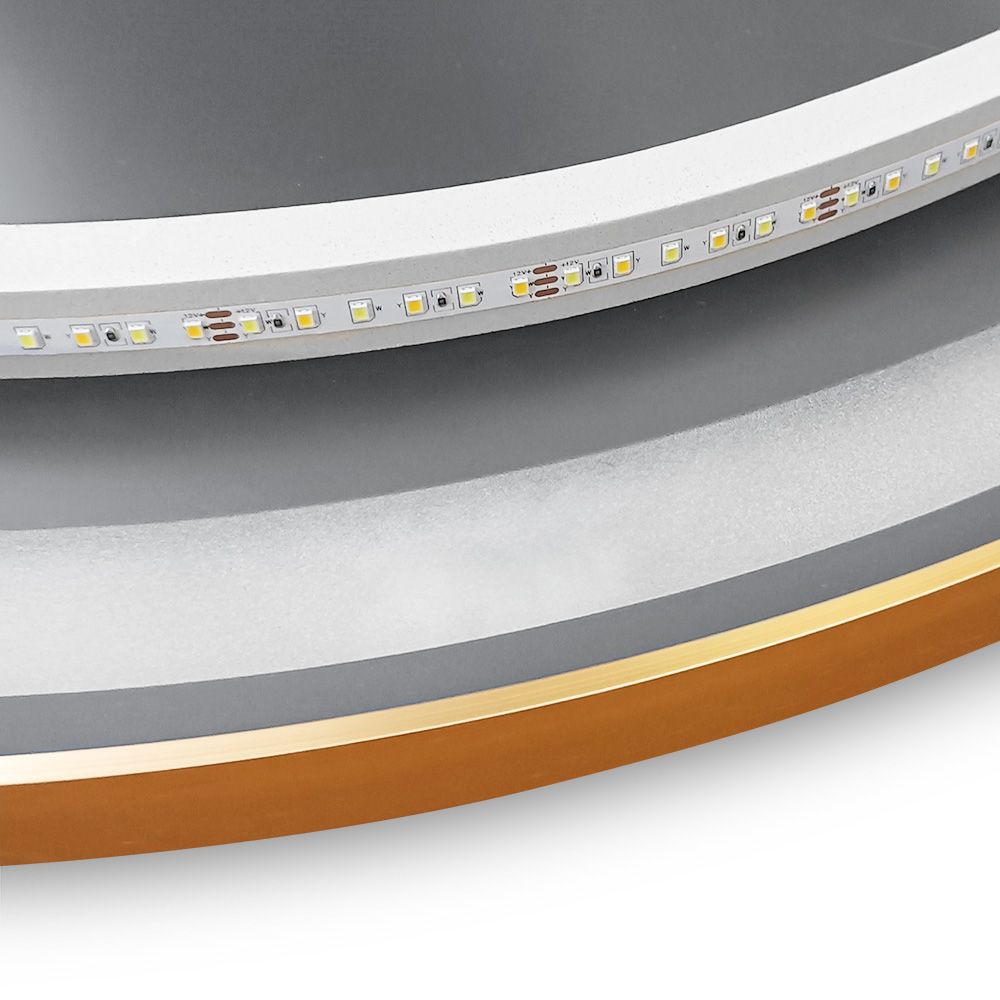 Lustro Ścienne Led 70cm Mmj Miedziane Szczotkowane 9