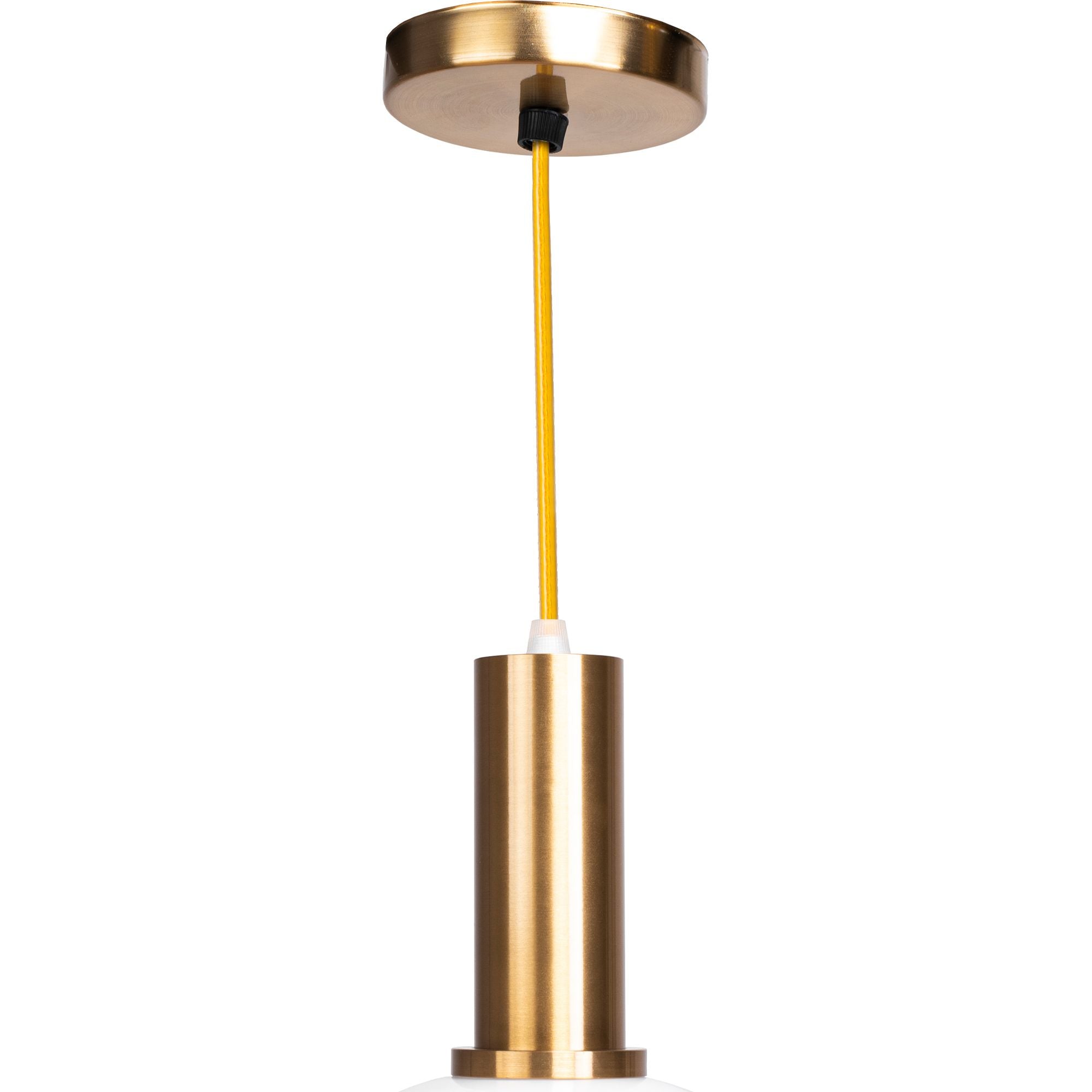 Lampa Wisząca Szklana Kula Mleczna APP666-1CP Złota