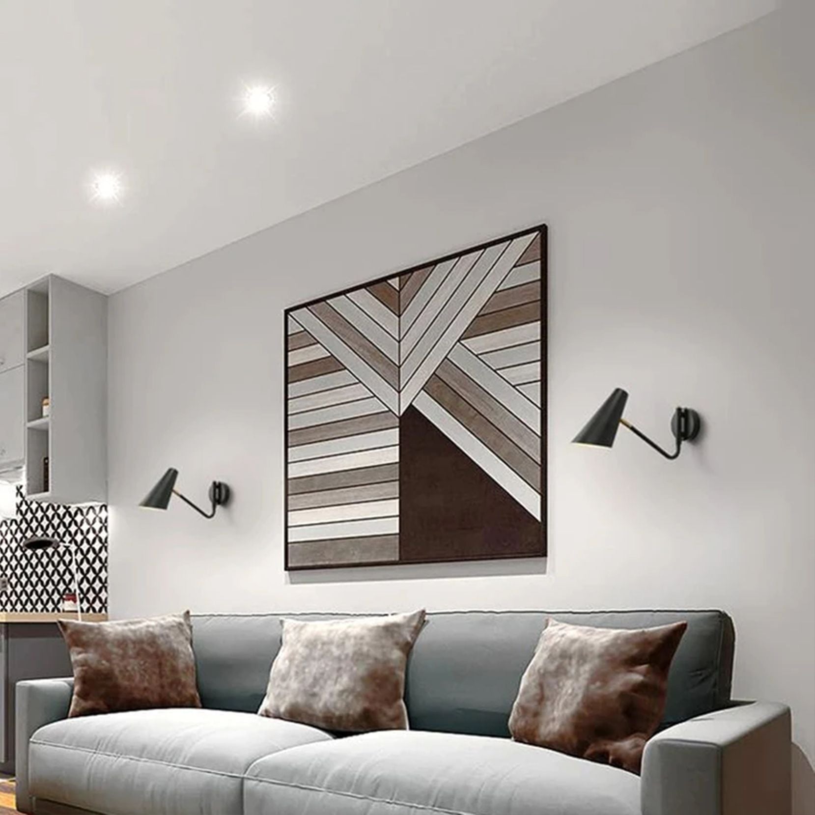 Lampa Ścienna Kinkiet App1139-1w Czarno-złota