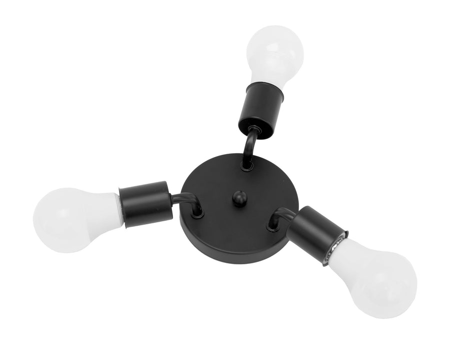 Lampa Sufitowa Potrójna Plafon Metalowa APP701-3C Czarna