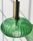 Lampa Sufitowa Wisząca Szklana APP465-1CP Zielona