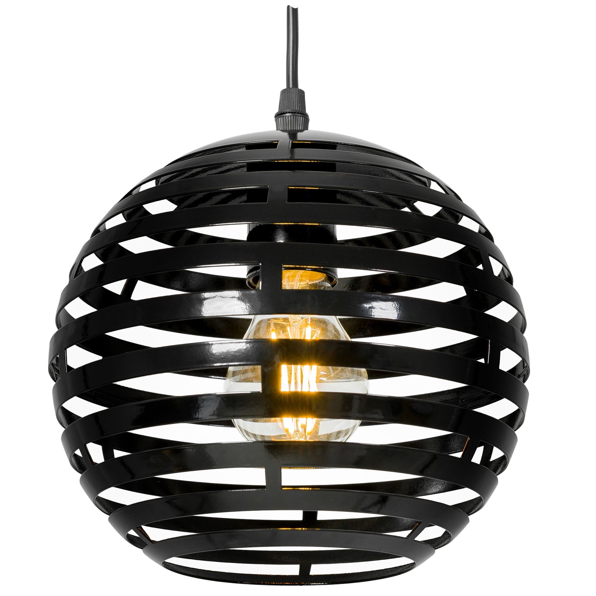 Lampa Sufitowa Metalowa Okrągła Kula App336-1cp Czarna