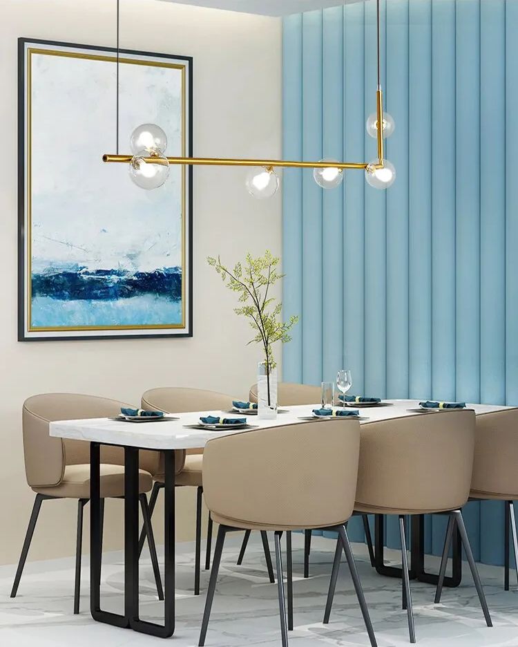 Lampa Wisząca Szklane Kule APP690-6CP Złota 4