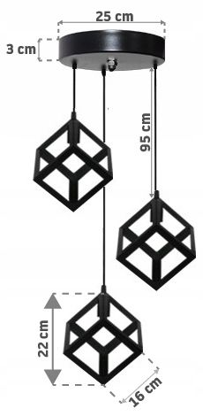 Lampa Sufitowa Wisząca Denver 180979A Czarna