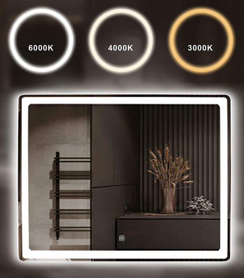 Lustro ścienne led 80x60cm p10407